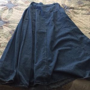 Cowgirl full jean skirt S